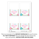 Luau Party Table Tent Cards (EDITABLE INSTANT DOWNLOAD)