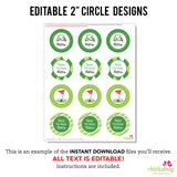 Golf Party Cupcake Toppers (EDITABLE INSTANT DOWNLOAD)