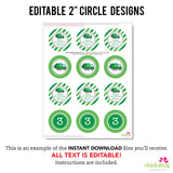 Garbage Truck Party Cupcake Toppers (EDITABLE INSTANT DOWNLOAD)