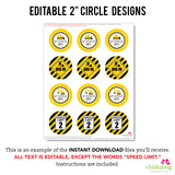 Construction Party Cupcake Toppers (EDITABLE INSTANT DOWNLOAD)