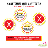 School Bus Party Cupcake Toppers (EDITABLE INSTANT DOWNLOAD)