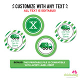 Garbage Truck Party Cupcake Toppers (EDITABLE INSTANT DOWNLOAD)