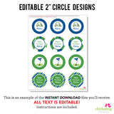 Navy Golf Party Cupcake Toppers (EDITABLE INSTANT DOWNLOAD)