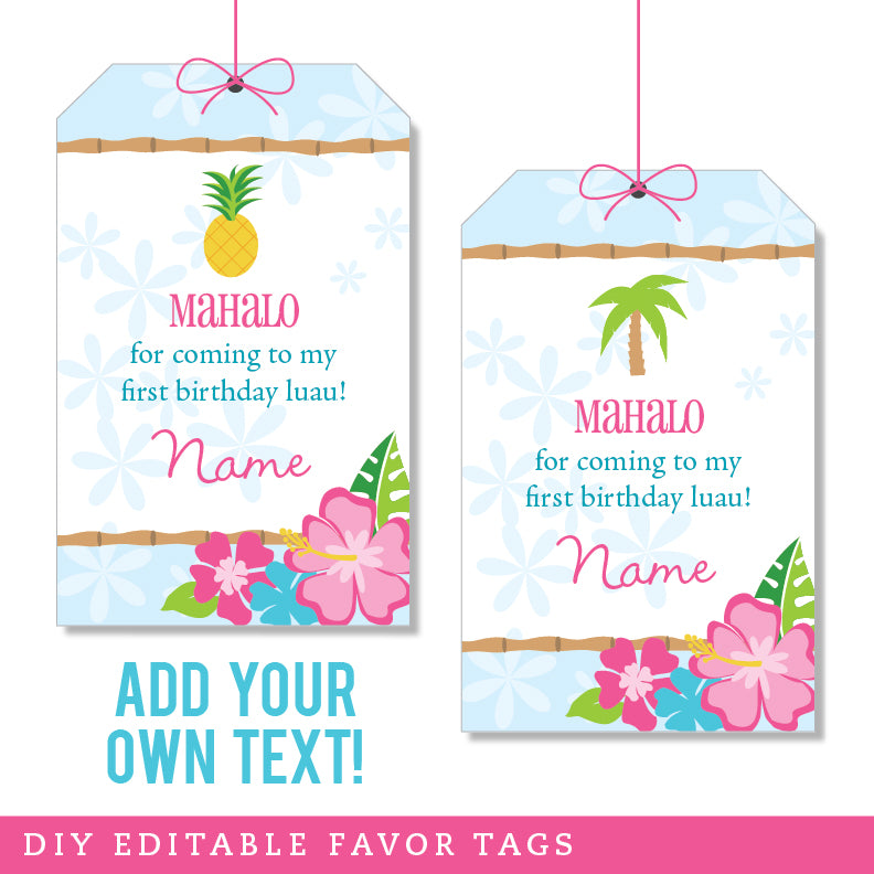 Luau Party Favor Tags (EDITABLE INSTANT DOWNLOAD) – Chickabug luau-party-favor-tags-editable-instant-download-chickabug