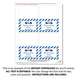 Police Party Table Tent Cards (EDITABLE INSTANT DOWNLOAD)