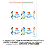 Pool Party Table Tent Cards (EDITABLE INSTANT DOWNLOAD)