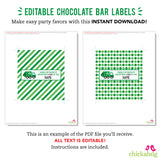 Garbage Truck Party Chocolate Bar Labels (EDITABLE INSTANT DOWNLOAD)