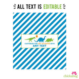 Dinosaur Party Chocolate Bar Labels (EDITABLE INSTANT DOWNLOAD)