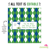 Navy Golf Party Chocolate Bar Labels (EDITABLE INSTANT DOWNLOAD)