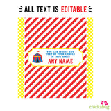 Carnival Party Chocolate Bar Labels (EDITABLE INSTANT DOWNLOAD)