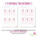 Ice Cream Party Favor Tags (EDITABLE INSTANT DOWNLOAD)
