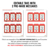 Country Western Party Favor Tags (EDITABLE INSTANT DOWNLOAD)