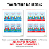 Bounce House Party Favor Tags (EDITABLE INSTANT DOWNLOAD)