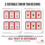 Pirate Party Favor Tags (EDITABLE INSTANT DOWNLOAD)