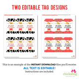 Farm Party Favor Tags (EDITABLE INSTANT DOWNLOAD)