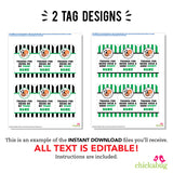 All-Star Sports Party Favor Tags (EDITABLE INSTANT DOWNLOAD)