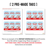 Bowling Party Favor Tags (EDITABLE INSTANT DOWNLOAD)