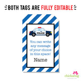 Police Party Favor Tags (EDITABLE INSTANT DOWNLOAD)