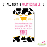 Pink Farm Party Favor Tags (EDITABLE INSTANT DOWNLOAD)