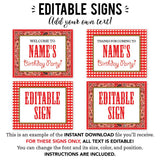 Country Western Party Signs (EDITABLE INSTANT DOWNLOAD)