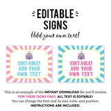 Pink Carnival Party Signs (EDITABLE INSTANT DOWNLOAD)