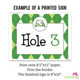 Golf Party Signs (EDITABLE INSTANT DOWNLOAD)