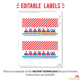 Train Party Treat Bag Labels (EDITABLE INSTANT DOWNLOAD)