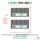 Soccer Party Treat Bag Labels (EDITABLE INSTANT DOWNLOAD)