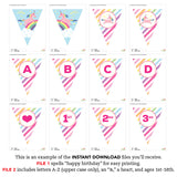 Pink Unicorn Party Banner (INSTANT DOWNLOAD)