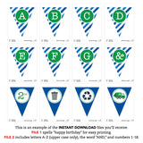 Blue Garbage Truck Party Banner (INSTANT DOWNLOAD)