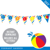 Pool Party Banner (INSTANT DOWNLOAD)
