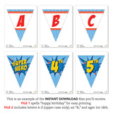 Superhero Party Banner (INSTANT DOWNLOAD)