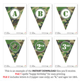 Army Party Banner (INSTANT DOWNLOAD)