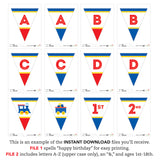 Train Party Banner (INSTANT DOWNLOAD)