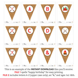 Camping Party Banner (INSTANT DOWNLOAD)