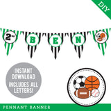 All-Star Sports Party Banner (INSTANT DOWNLOAD)