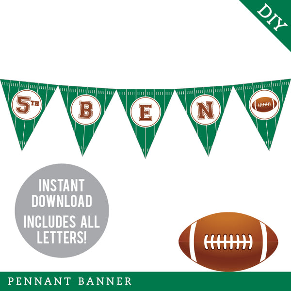 Football Party Banner (INSTANT DOWNLOAD)