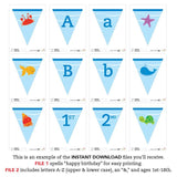 Under the Sea Party Banner (INSTANT DOWNLOAD)