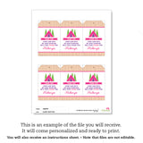 Pink Camping Party Favor Tags (EDITABLE INSTANT DOWNLOAD)
