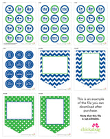 Whale Party Photo Banner Kit (INSTANT DOWNLOAD)