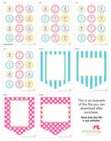 Pink Carnival Party Photo Banner Kit (INSTANT DOWNLOAD)