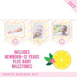 Pink Lemonade Party Photo Banner Kit (INSTANT DOWNLOAD)