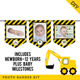 Construction Party Photo Banner Kit (INSTANT DOWNLOAD)