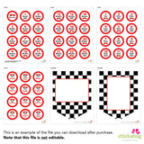 Race Car Party Photo Banner Kit (INSTANT DOWNLOAD)