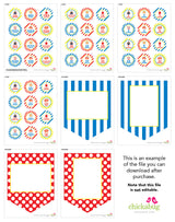 Carnival Party Photo Banner Kit (INSTANT DOWNLOAD)