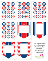 Nautical Party Photo Banner Kit (INSTANT DOWNLOAD)