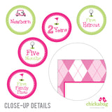 Pink Golf Party Photo Banner Kit (INSTANT DOWNLOAD)