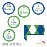 Navy Golf Party Photo Banner Kit (INSTANT DOWNLOAD)