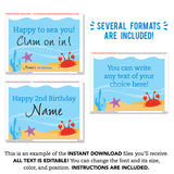 Under the Sea Party Signs (EDITABLE INSTANT DOWNLOAD)