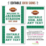 Football Party Signs (EDITABLE INSTANT DOWNLOAD)